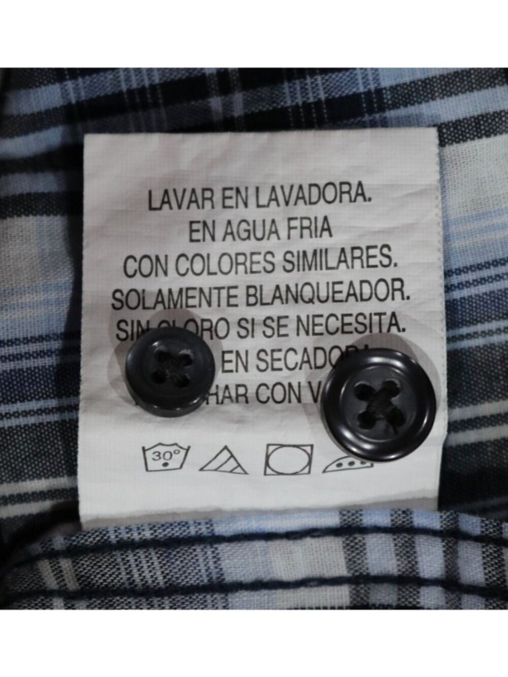 Western Utility Shirt Men XL Navy Plaid Button Up Indie Grunge Skater VTG 90 Y2K - Picture 10 of 10